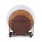 Correll Rectangle Table Truck for Round Folding Tables, 48" L, 28" W, Walnut T6060-01 - alternate 5