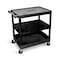 Luxor Utility Cart - Large Flat Shelf Cart - Three Shelves - Black TC222-B - alternate 2