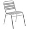 Flash Furniture Contemporary Restaurant Stack Chair, Aluminum Seat, Gray Back, 19.5 W 25" L 30 H TLH-015-GG - alternate 3