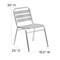 Flash Furniture Contemporary Restaurant Stack Chair, Aluminum Seat, Gray Back, 19.5 W 25" L 30 H TLH-015-GG - alternate 5