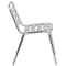 Flash Furniture Contemporary Restaurant Stack Chair, Aluminum Seat, Gray Back, 19.5 W 25" L 30 H TLH-015-GG - alternate 6