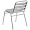 Flash Furniture Contemporary Restaurant Stack Chair, Aluminum Seat, Gray Back, 19.5 W 25" L 30 H TLH-015-GG - alternate 8