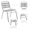 Flash Furniture Contemporary Restaurant Stack Chair, Aluminum Seat, Gray Back, 19.5 W 25" L 30 H TLH-015-GG - alternate 2