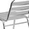 Flash Furniture Contemporary Restaurant Stack Chair, Aluminum Seat, Gray Back, 19.5 W 25" L 30 H TLH-015-GG - alternate 7
