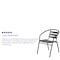 Flash Furniture Contemporary Restaurant Stack Chair, Black Seat, Black Back, 21.5 W 24" L 28.5 H, Integrated TLH-017C-BK-GG - alternate 2
