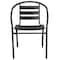 Flash Furniture Contemporary Restaurant Stack Chair, Black Seat, Black Back, 21.5 W 24" L 28.5 H, Integrated TLH-017C-BK-GG - alternate 10