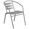 Flash Furniture Contemporary Restaurant Stack Chair, Silver Seat, Gray Back, 21.5 W 24" L 28.5 H, Integrated TLH-017C-GG - alternate 3
