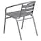 Flash Furniture Contemporary Restaurant Stack Chair, Silver Seat, Gray Back, 21.5 W 24" L 28.5 H, Integrated TLH-017C-GG - alternate 6