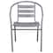 Flash Furniture Contemporary Restaurant Stack Chair, Silver Seat, Gray Back, 21.5 W 24" L 28.5 H, Integrated TLH-017C-GG - alternate 9