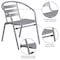 Flash Furniture Contemporary Restaurant Stack Chair, Silver Seat, Gray Back, 21.5 W 24" L 28.5 H, Integrated TLH-017C-GG - alternate 5