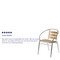 Flash Furniture Contemporary Restaurant Stack Chair, Aluminum Seat, Brown Back, 21.75 W 22" L 29 H, Integrated TLH-017W-GG - alternate 3