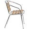 Flash Furniture Contemporary Restaurant Stack Chair, Aluminum Seat, Brown Back, 21.75 W 22" L 29 H, Integrated TLH-017W-GG - alternate 10