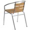 Flash Furniture Contemporary Restaurant Stack Chair, Aluminum Seat, Brown Back, 21.75 W 22" L 29 H, Integrated TLH-017W-GG - alternate 8