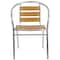 Flash Furniture Contemporary Restaurant Stack Chair, Aluminum Seat, Brown Back, 21.75 W 22" L 29 H, Integrated TLH-017W-GG - alternate 9