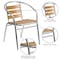Flash Furniture Contemporary Restaurant Stack Chair, Aluminum Seat, Brown Back, 21.75 W 22" L 29 H, Integrated TLH-017W-GG - alternate 4
