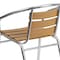 Flash Furniture Contemporary Restaurant Stack Chair, Aluminum Seat, Brown Back, 21.75 W 22" L 29 H, Integrated TLH-017W-GG - alternate 7