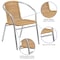 Flash Furniture Contemporary Restaurant Stack Chair, Aluminum and Beige Seat, Tan Back, 21.75 W 22" L 29 H TLH-020-BGE-GG - alternate 4