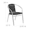 Flash Furniture Contemporary Restaurant Stack Chair, Aluminum and Black Seat, Black Back, 21.75 W 22" L 29 H TLH-020-BK-GG - alternate 8