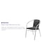 Flash Furniture Contemporary Restaurant Stack Chair, Aluminum and Black Seat, Black Back, 21.75 W 22" L 29 H TLH-020-BK-GG - alternate 2
