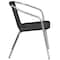 Flash Furniture Contemporary Restaurant Stack Chair, Aluminum and Black Seat, Black Back, 21.75 W 22" L 29 H TLH-020-BK-GG - alternate 9