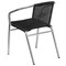 Flash Furniture Contemporary Restaurant Stack Chair, Aluminum and Black Seat, Black Back, 21.75 W 22" L 29 H TLH-020-BK-GG - alternate 7