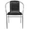 Flash Furniture Contemporary Restaurant Stack Chair, Aluminum and Black Seat, Black Back, 21.75 W 22" L 29 H TLH-020-BK-GG - alternate 10