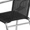 Flash Furniture Contemporary Restaurant Stack Chair, Aluminum and Black Seat, Black Back, 21.75 W 22" L 29 H TLH-020-BK-GG - alternate 6