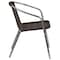 Flash Furniture Contemporary Restaurant Stack Chair, Aluminum and Dark Brown Seat, Tan Back, 21.75 W 22" L 29 H TLH-020-GG - alternate 10