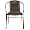 Flash Furniture Contemporary Restaurant Stack Chair, Aluminum and Dark Brown Seat, Tan Back, 21.75 W 22" L 29 H TLH-020-GG - alternate 9