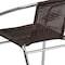 Flash Furniture Contemporary Restaurant Stack Chair, Aluminum and Dark Brown Seat, Tan Back, 21.75 W 22" L 29 H TLH-020-GG - alternate 6