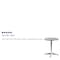 Flash Furniture Round Table, Round, Aluminum, 23.5", 23.5 W, 23.5 L, 27.5 H, Aluminum, Plastic, Stainless Steel, Grey TLH-052-1-GG - alternate 4