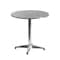 Flash Furniture Round Table, Round, Aluminum, 27.5", 27.5 W, 27.5 L, 27.5 H, Aluminum, Plastic, Stainless Steel, Grey TLH-052-2-GG - alternate 2