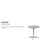 Flash Furniture Round Table, Round, Aluminum, 27.5", 27.5 W, 27.5 L, 27.5 H, Aluminum, Plastic, Stainless Steel, Grey TLH-052-2-GG - alternate 4