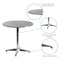 Flash Furniture Round Table, Round, Aluminum, 27.5", 27.5 W, 27.5 L, 27.5 H, Aluminum, Plastic, Stainless Steel, Grey TLH-052-2-GG - alternate 6