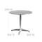 Flash Furniture Round Table, Round, Aluminum, 31.5", Aluminum, Plastic, Stainless Steel, Grey TLH-052-3-GG - alternate 5