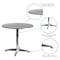 Flash Furniture Round Table, Round, Aluminum, 31.5", Aluminum, Plastic, Stainless Steel, Grey TLH-052-3-GG - alternate 4