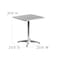 Flash Furniture Square Table, Square, Aluminum, 23.5", 23.5 W, 23.5 L, 27.5 H, Aluminum, Plastic, Stainless Steel TLH-053-1-GG - alternate 7