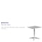 Flash Furniture Square Table, Square, Aluminum, 23.5", 23.5 W, 23.5 L, 27.5 H, Aluminum, Plastic, Stainless Steel TLH-053-1-GG - alternate 3