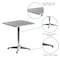 Flash Furniture Square Table, Square, Aluminum, 23.5", 23.5 W, 23.5 L, 27.5 H, Aluminum, Plastic, Stainless Steel TLH-053-1-GG - alternate 6