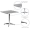 Flash Furniture Square Table, Square, Aluminum, 27.5", 27.5 W, 27.5 L, 27.5 H, Aluminum, Plastic, Stainless Steel TLH-053-2-GG - alternate 6