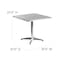 Flash Furniture Square Table, Square, Aluminum, 31.5", 31.5 W, 31.5 L, 27.5 H, Aluminum, Plastic, Stainless Steel TLH-053-3-GG - alternate 4