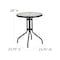 Flash Furniture Bellamy 23.75'' Round Tempered Glass Metal Table TLH-070-1-GG - alternate 4