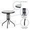 Flash Furniture Bellamy 23.75'' Round Tempered Glass Metal Table TLH-070-1-GG - alternate 6