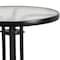Flash Furniture Bellamy 23.75'' Round Tempered Glass Metal Table TLH-070-1-GG - alternate 7