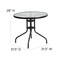 Flash Furniture Bellamy 31.5'' Round Tempered Glass Metal Table TLH-070-2-GG - alternate 5
