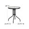 Flash Furniture 23.75" Round Glass Metal Table with 2 Metal Chairs TLH-071RD-017CBK2-GG - alternate 6