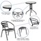 Flash Furniture 23.75" Round Glass Metal Table with 2 Metal Chairs TLH-071RD-017CBK2-GG - alternate 3