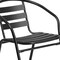 Flash Furniture 23.75" Round Glass Metal Table with 2 Metal Chairs TLH-071RD-017CBK2-GG - alternate 9