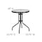 Flash Furniture Lila 23.75'' Round Glass Metal Table with 2 Black Rattan Stack Chairs TLH-071RD-037BK2-GG - alternate 7