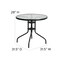 Flash Furniture 31.5" Round Glass Metal Table with 4 Metal Chairs TLH-072RD-017CBK4-GG - alternate 4